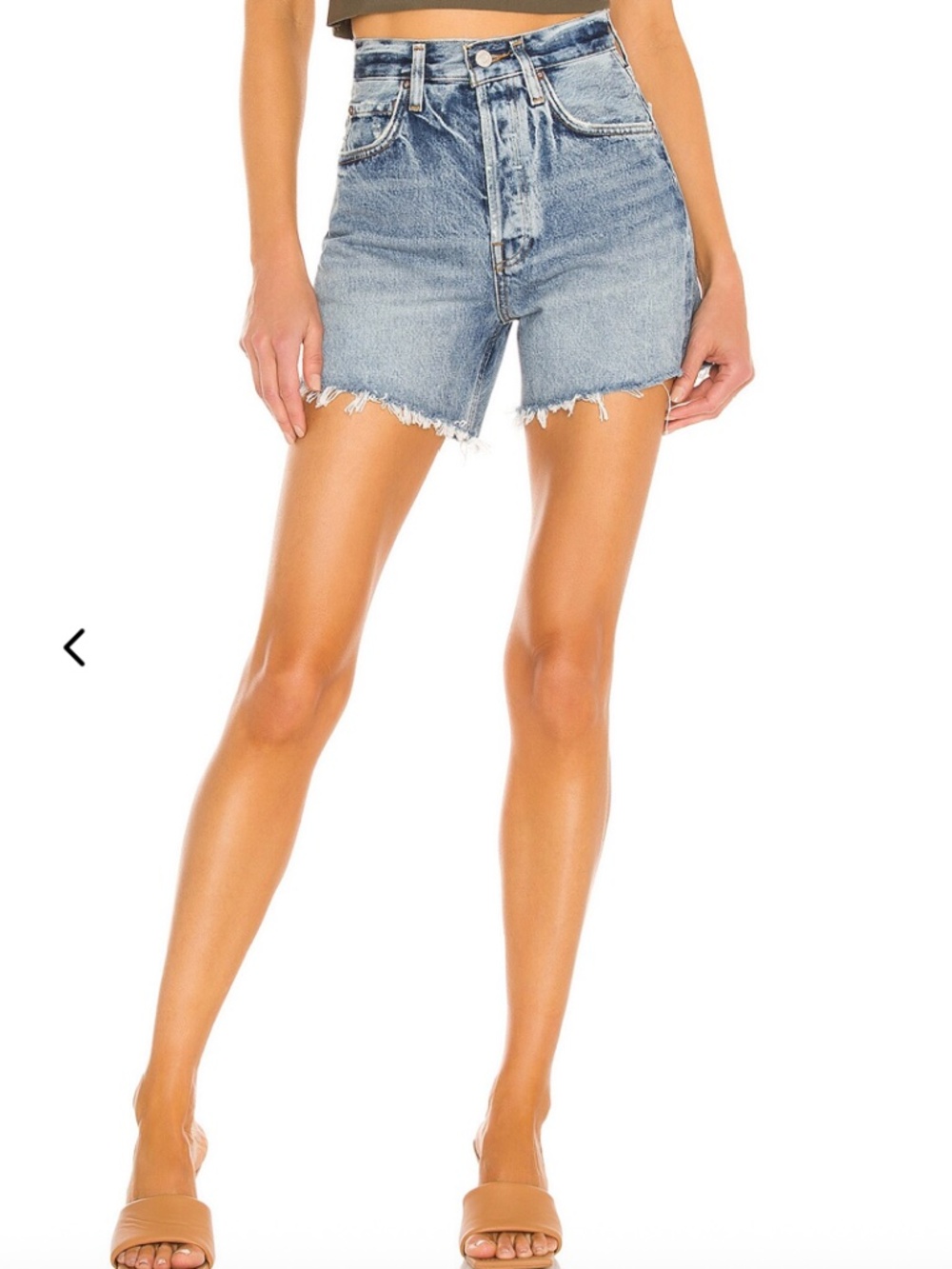 AGOLDE Riley Short in Outsider — Size 26 — High Rise Denim Shorts